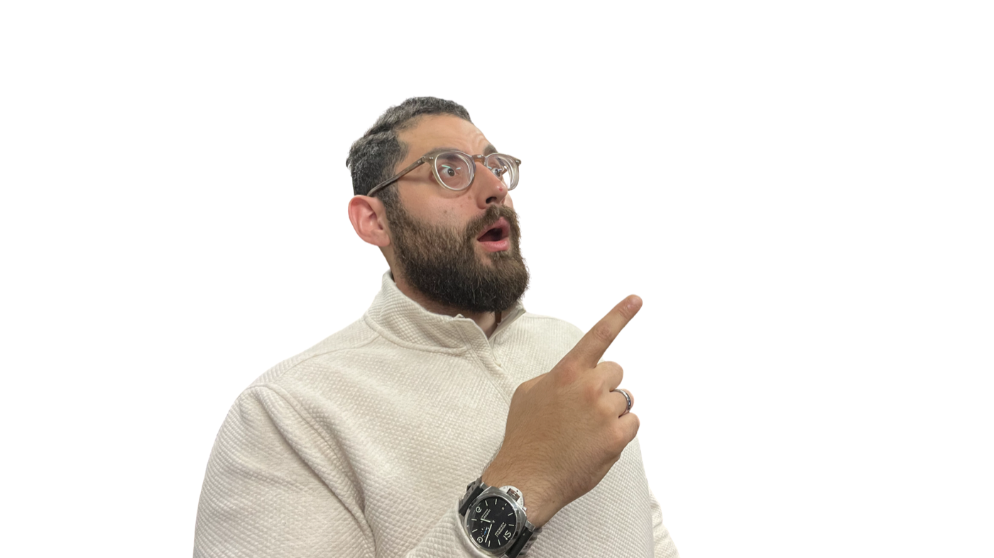 Subhi Saadeh in a conversational pose, pointing toward his introduction